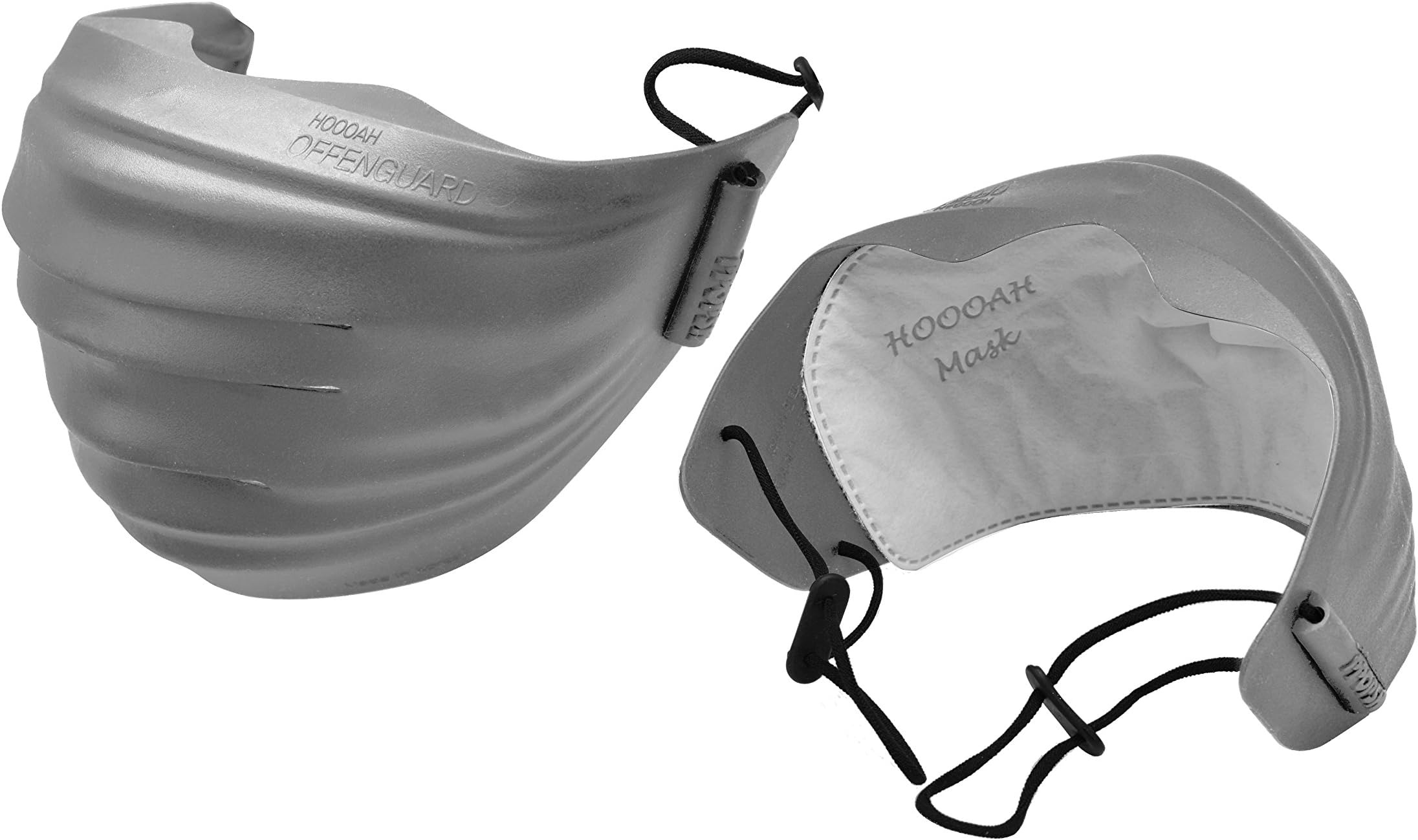 Hooah N95 Particulate Respirator [Gray] with 4 Replacement Filters. Non-Toxic Dust Mask for Pollen, other Airborne Particles.