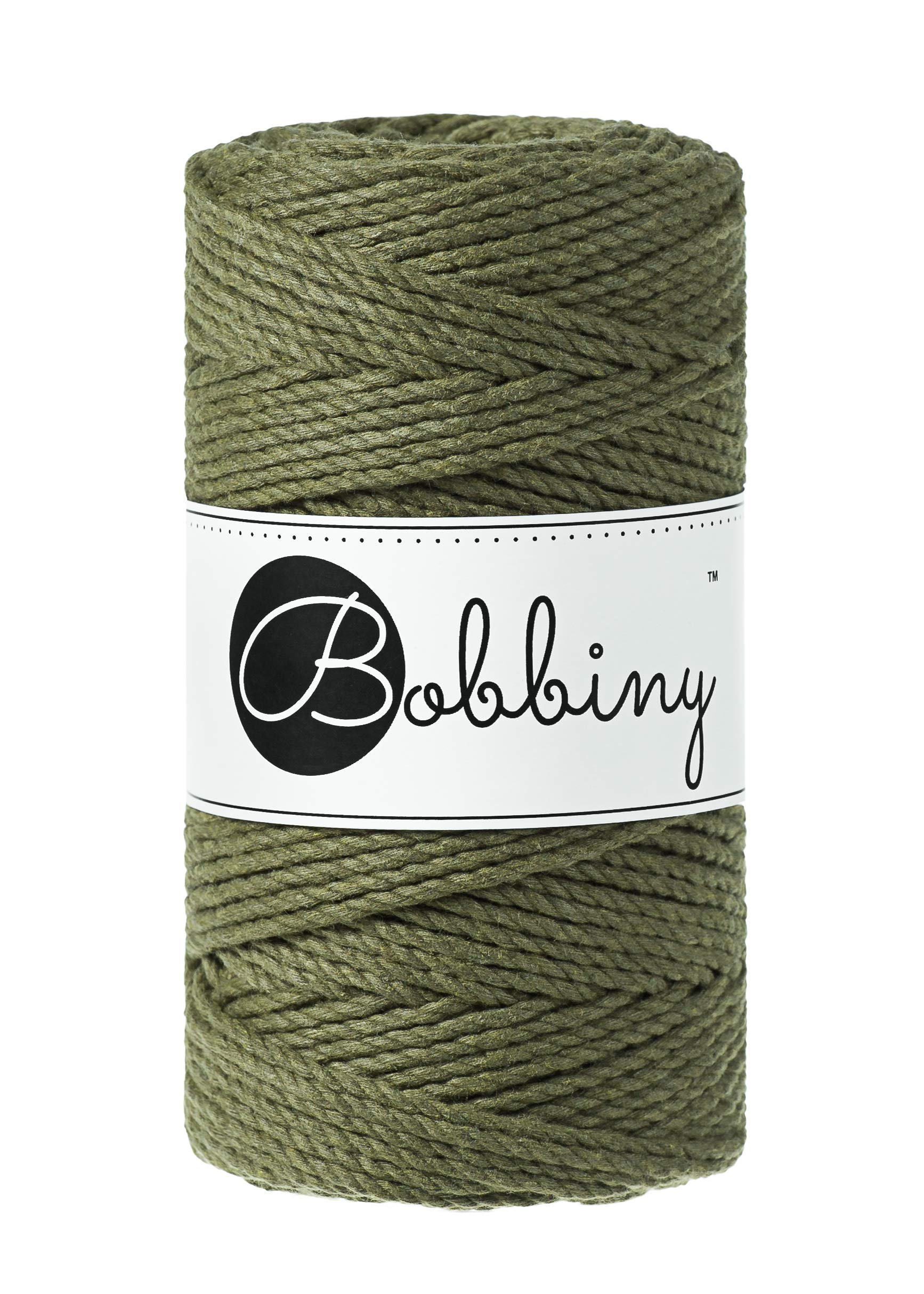 Bobbiny Regular 3mm 3 Ply Macrame Cord (Avocado) 100m