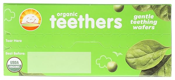 HAPPY BABY, BABY FOOD TEETHER PEA SPINACH ORGANIC 0.14 OUNCE (PACK OF 12)