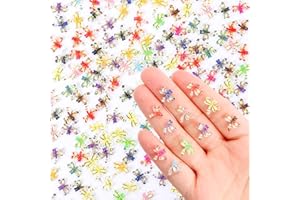 HOMICO 200 Pieces Colorful Tiny Dragonfly for Dollhouse Miniatures Resin Animals for Crafts Tiny Animals for Fairy Garden Micro Landscaping Decoration