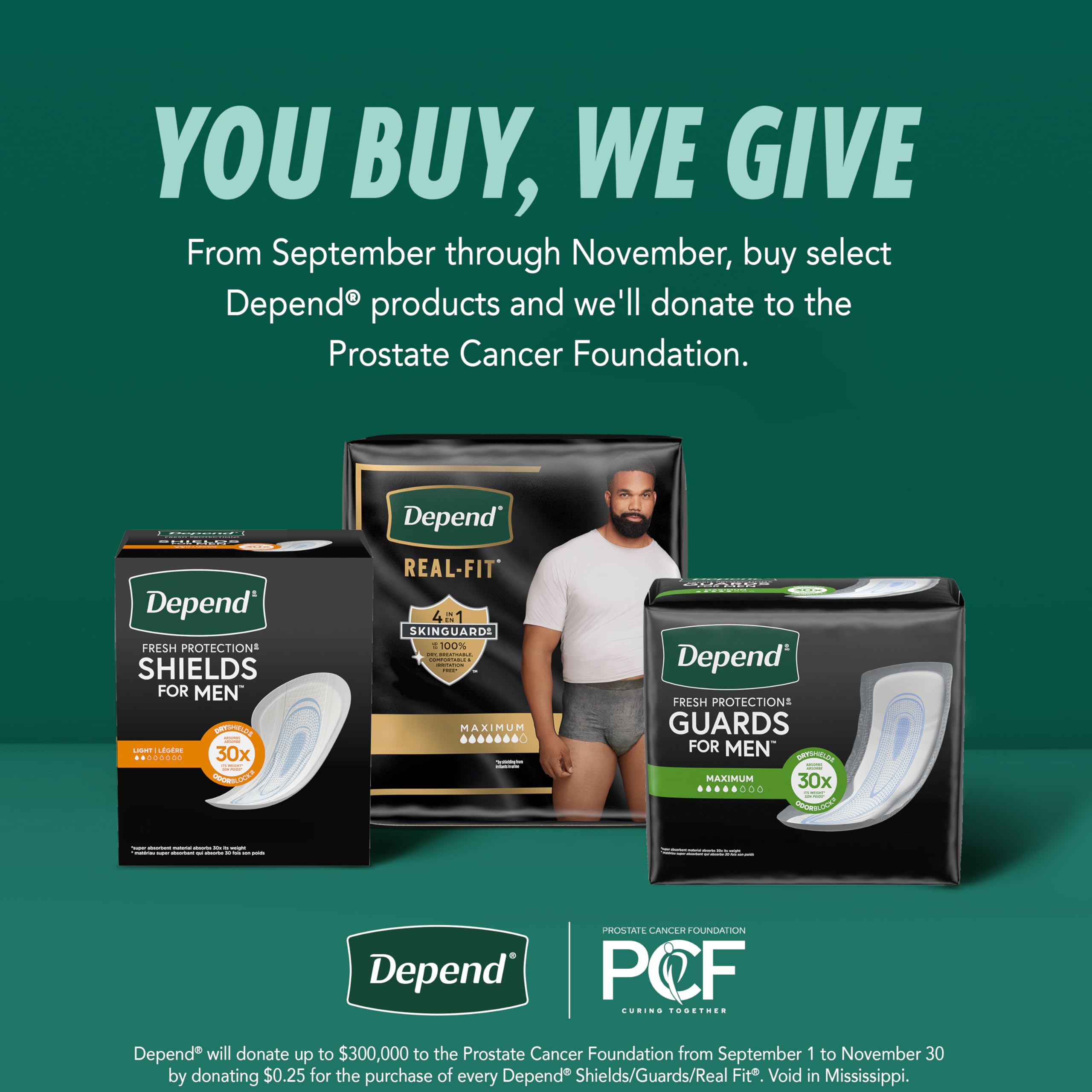 Depend Real Fit Incontinence Underwear for Men, Disposable, Maximum Absorbency, Large/Extra Large, Black, 52 Count (2 packs of 26), Packaging May Vary