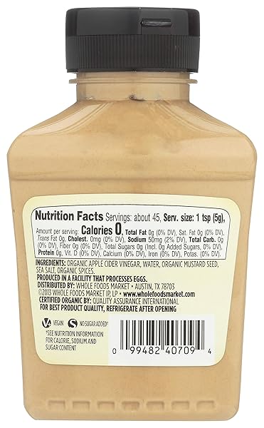 365 BY WHOLE FOODS MARKET, ORGANIC DIJON MUSTARD, 8 OUNCE