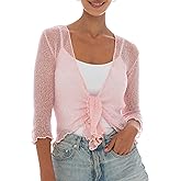 Back From Bali Womens Sheer Shrug Cardigan Lightweight Knit