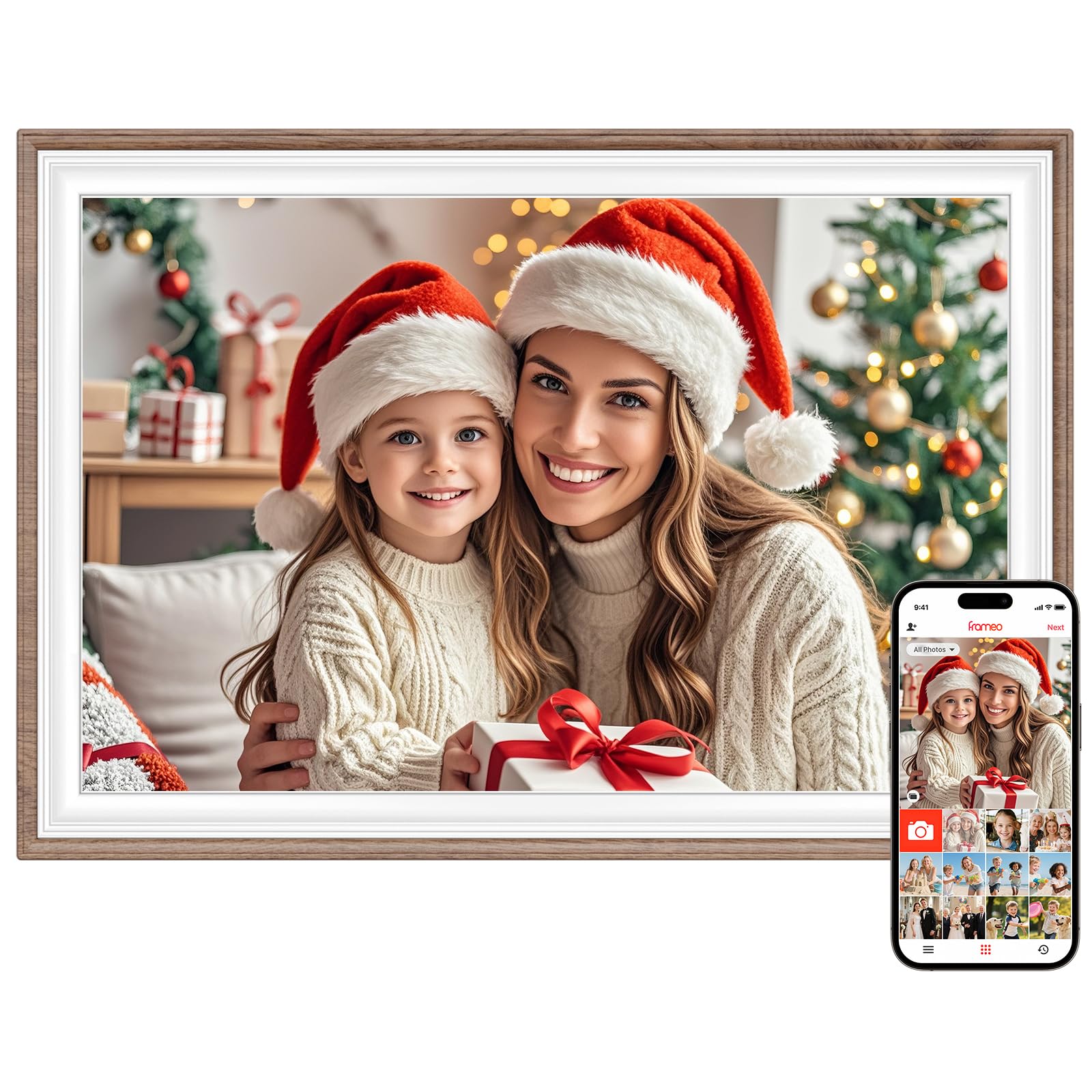 Photo 1 of *USED*
Frameo 10.1" Digital Picture Frame, Smart WiFi Digital Photo Frame with 1280x800 HD IPS Touch Screen 32GB Storage Auto-Rotate Wall Mounted, Share Photos/Videos Remotely(Brown&White)