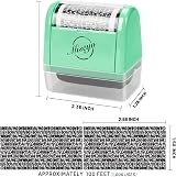 Miseyo Wide Identity Theft Protection Roller Stamp Set Mint Green 3 Refills view 2