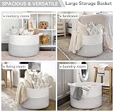 TIMEYARD XXXLarge Storage Basket 55x55x35cm Cotton Rope Basket with Handles view 4