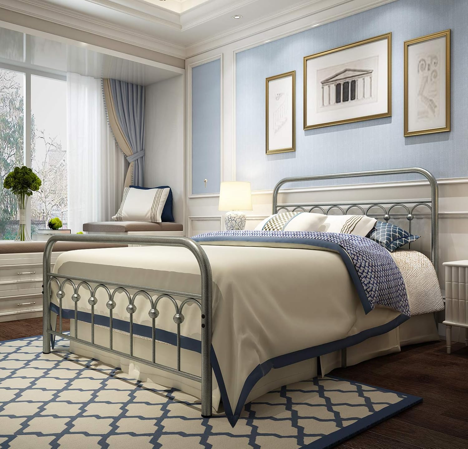 Best Full Size Wrought Iron Headboard And Footboard