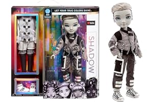 Rainbow High Shadow Series 1 Ash Silverstone- Greyscale Boy Fashion Doll. 2 Silver Designer Outfits to Mix & Match with Accessories, Great Gift, Multicolor, 583578EUC