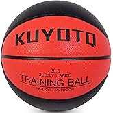 KUYOTQ 3lbs/2.2lbs Weighted Heavy Basketball 29.5/28.5" Training Size 7/6 Outdoor Basketball Equipment for Improving Ball Handling Dribbling Passing and Rebounding Skill(deflated)