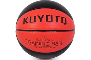 KUYOTQ 3lbs/2.2lbs Weighted Heavy Basketball Training Equipment Size 7/6 (29.5/28.5") Composite Leather Outdoor Indoor Basketball Men Women Youth Improving Ball Handling Dribbling Passing Skill
