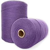 Durable Loom Warp Thread (Amethyst), 8/4 Warp Yarn (800 Yards), Perfect for Weaving: Carpet, Tapestry, Rug, Blanket or Pattern - Warping Thread for Any Loom