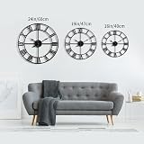 HAITANG Vintage Large Wall Clock 47cm Silent Non Ticking Battery Operated view 6