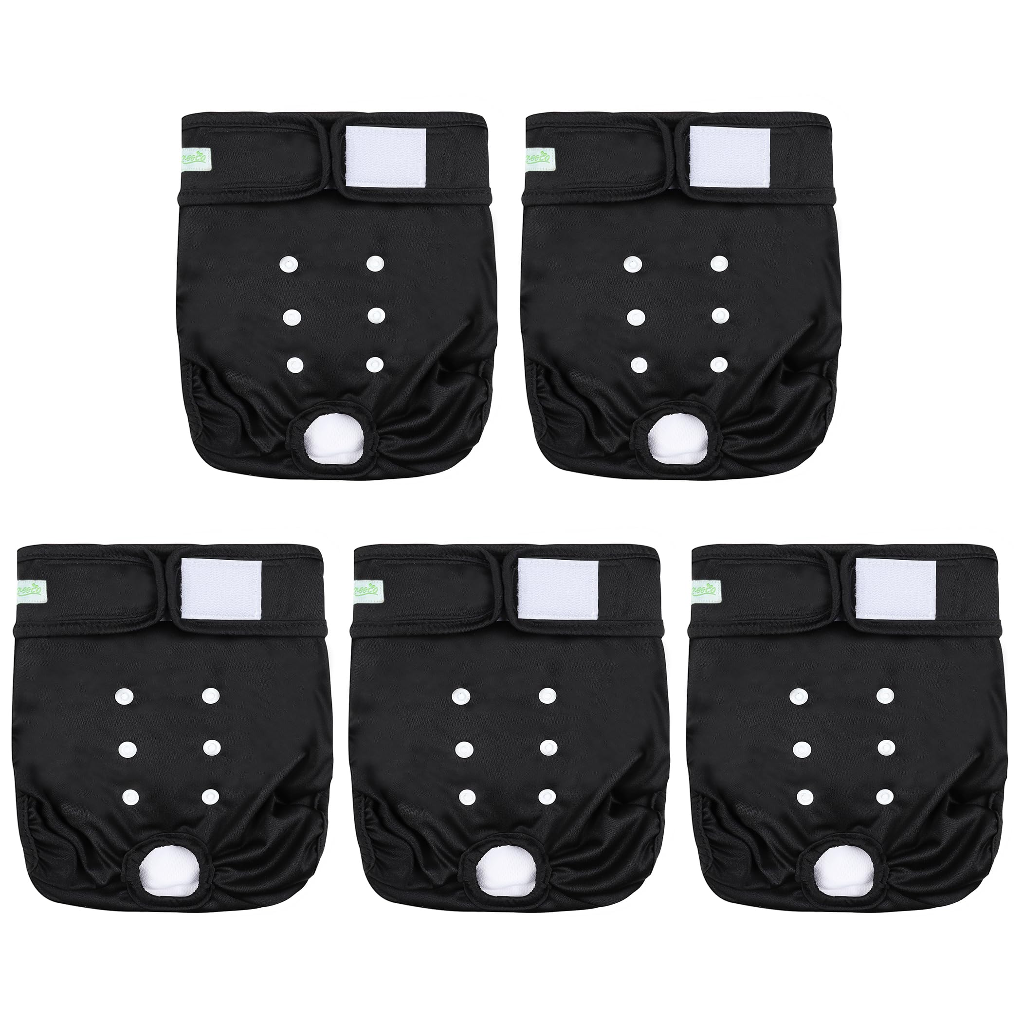 Photo 1 of wegreeco Female Dog Diapers, Washable Reusable Pet Puppy Doggie Diapers for Small Medium Large Female Dogs in Heat Period, Doggy Period Panties X-Large, Black