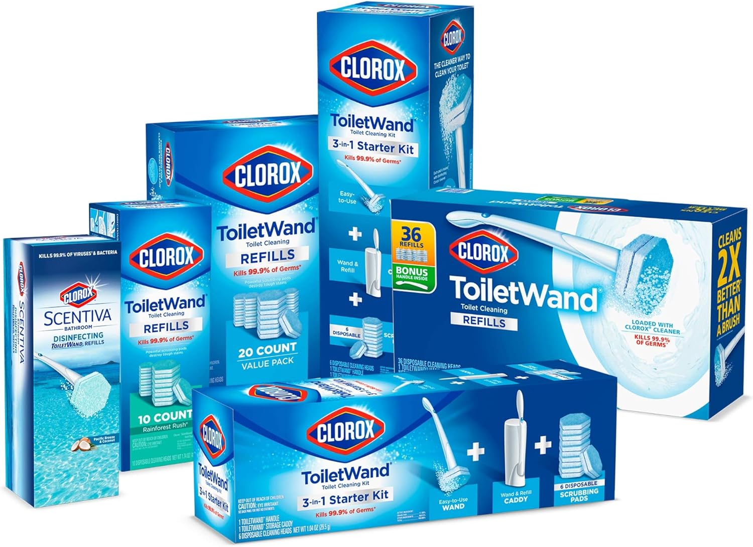 Clorox ToiletWand Disinfecting Refills, Rainforest Rush, 30 Ct (Package May Vary): Health & Personal Care