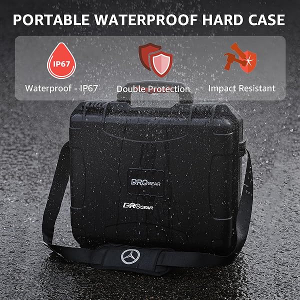 DROGEAR WATERPROOF HARD CASE FOR DJI AVATA 2 FLY MORE COMBO | FITS DJI GOGGLES 3 (NOT FOR GOGGLES N3)/ RC MOTION 3 / FPV REMOTE CONTROLLER 3 AND ACCESSORIES | UP TO 8 BATTERIES | SHOCKPROOF, DUSTPROOF