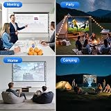 GAINVANE 120" Portable Projector Screen Stand 16:9 4K HD Wrinkle-Free Indoor view 6
