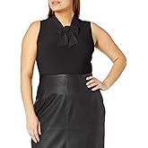 Star Vixen Women's Plus-Size Sleevelesstieneck Blouse