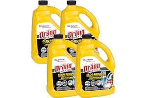 SC Johnson Professional Drano 696642 Max Gel Clog Remover, Bleach Scent, 128 oz Bottle, 4/Carton