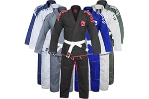 Zafco Sports Brazilian Jiu Jitsu Gi BJJ Gi for Men & Women Grappling gi Uniform Kimonos Light, Preshrunk, with White Belt