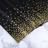 PLULON Black Gold Dot Tablecloth 2 Pack 137 x 274 cm Plastic Rectangle view 4