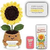 THEGIFTY Emotional Support Crochet Sunflower Doll – Handmade Uplifting Gift for Women, Teens, Friends – Positive Affirmation Encouragement Gifts for Women