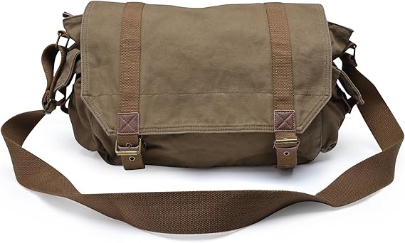 army green messenger bag