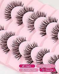 Natural False Eyelashes Wispy Faux Mink Lashes