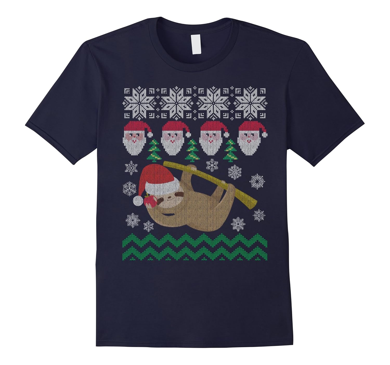 Sloth Ugly Christmas Sweater Costume Xmas T-Shirts-ANZ