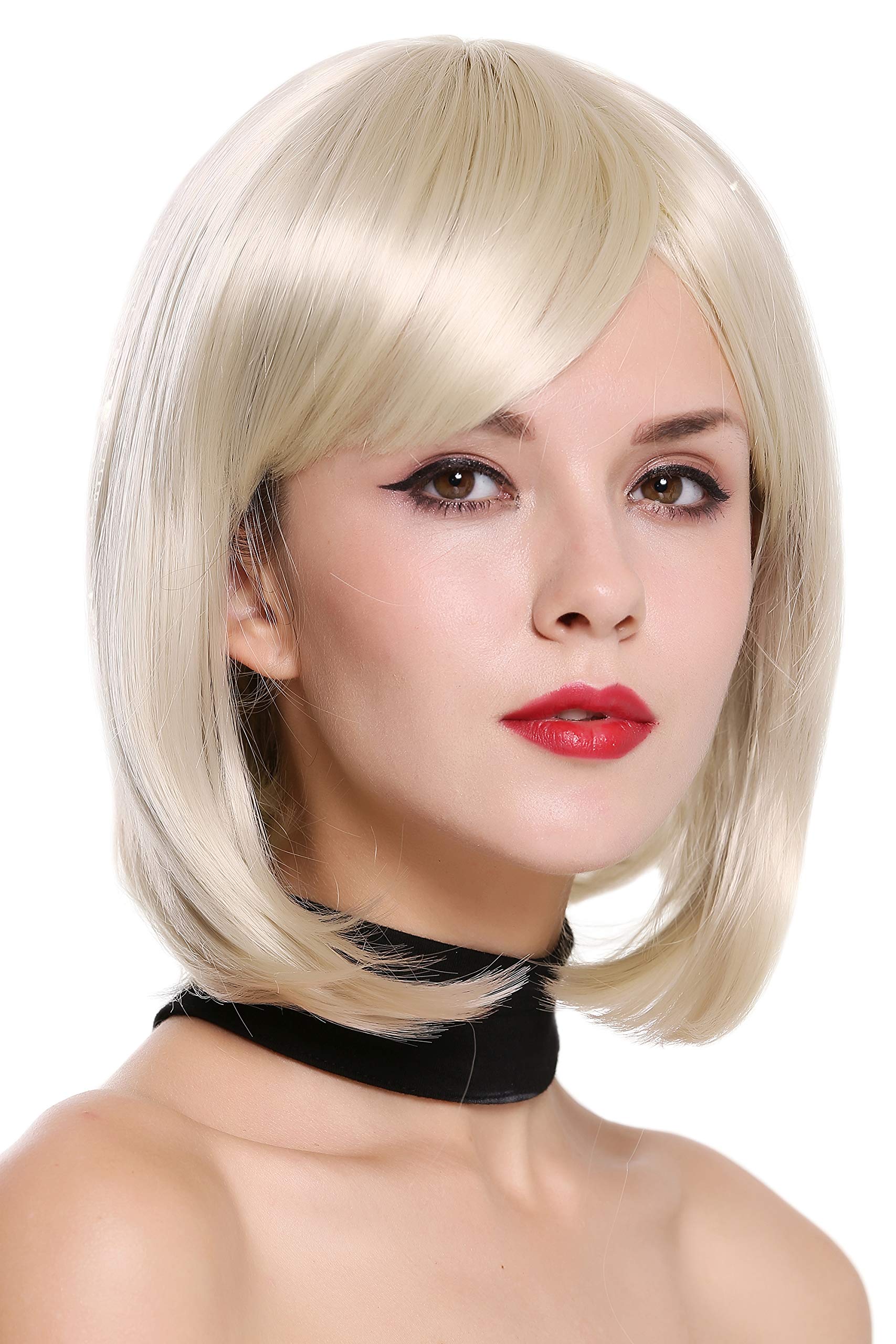 WIG ME UP - JH-713-88 Lady Qualty Wig short Longbob Bob straight curved tips parting bright blond