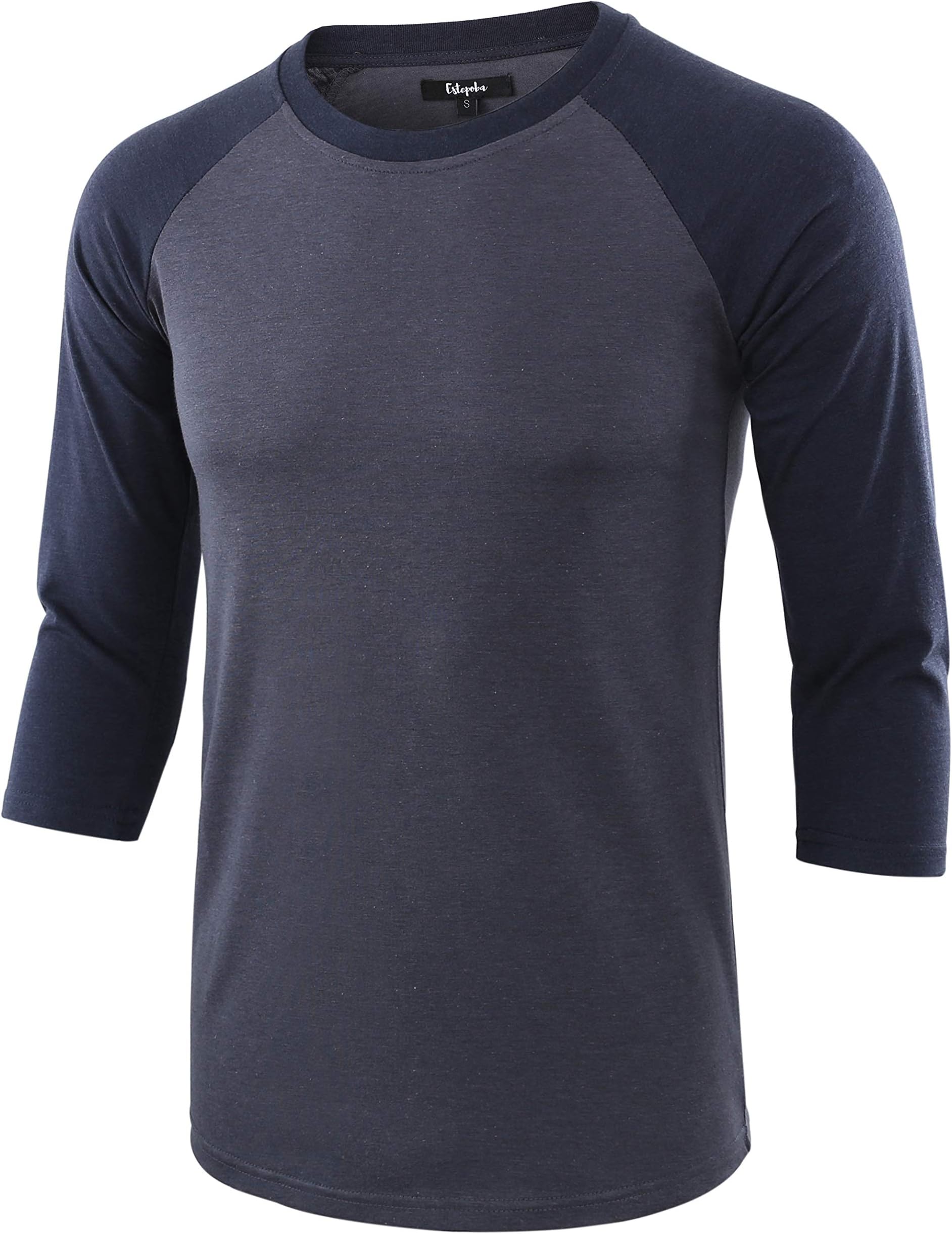 Men's Casual Basic Vintage 3/4 Raglan Sleeve Jersey Baseball Tee Shirt
