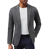 PJ PAUL JONES Men's Casual Knit Sport Coats One Button Slim Fit Blazer Notch Lapel Solid Suit Jacket with Pockets