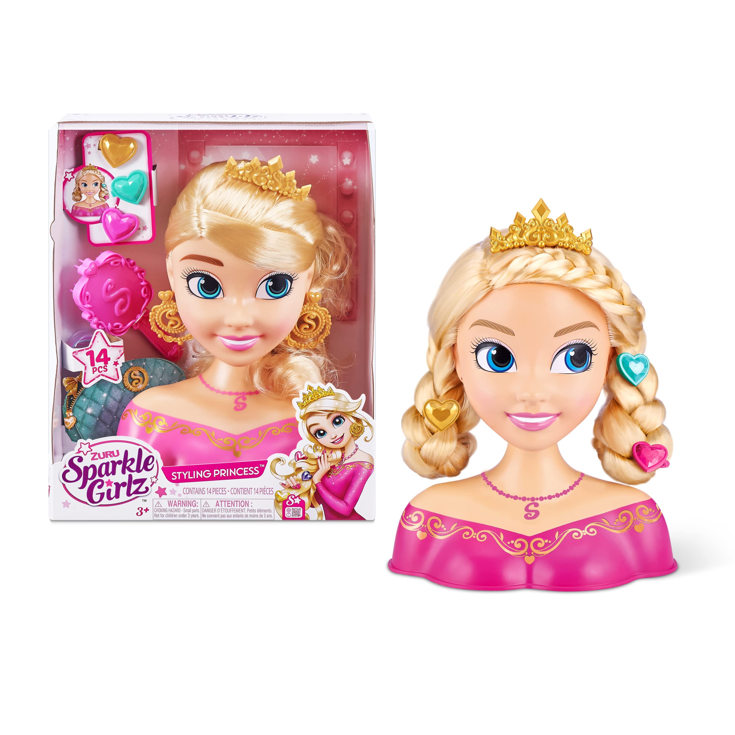 Sparkle Girlz Princess Hair Styling Head by ZURU