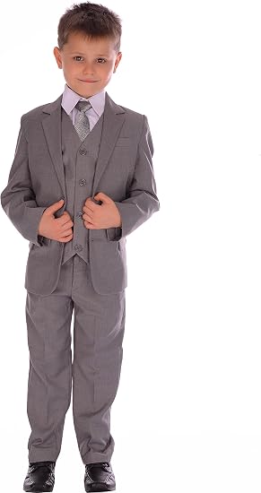 Garcons Costume 5pc Gris Clair Costume De Bal Costume