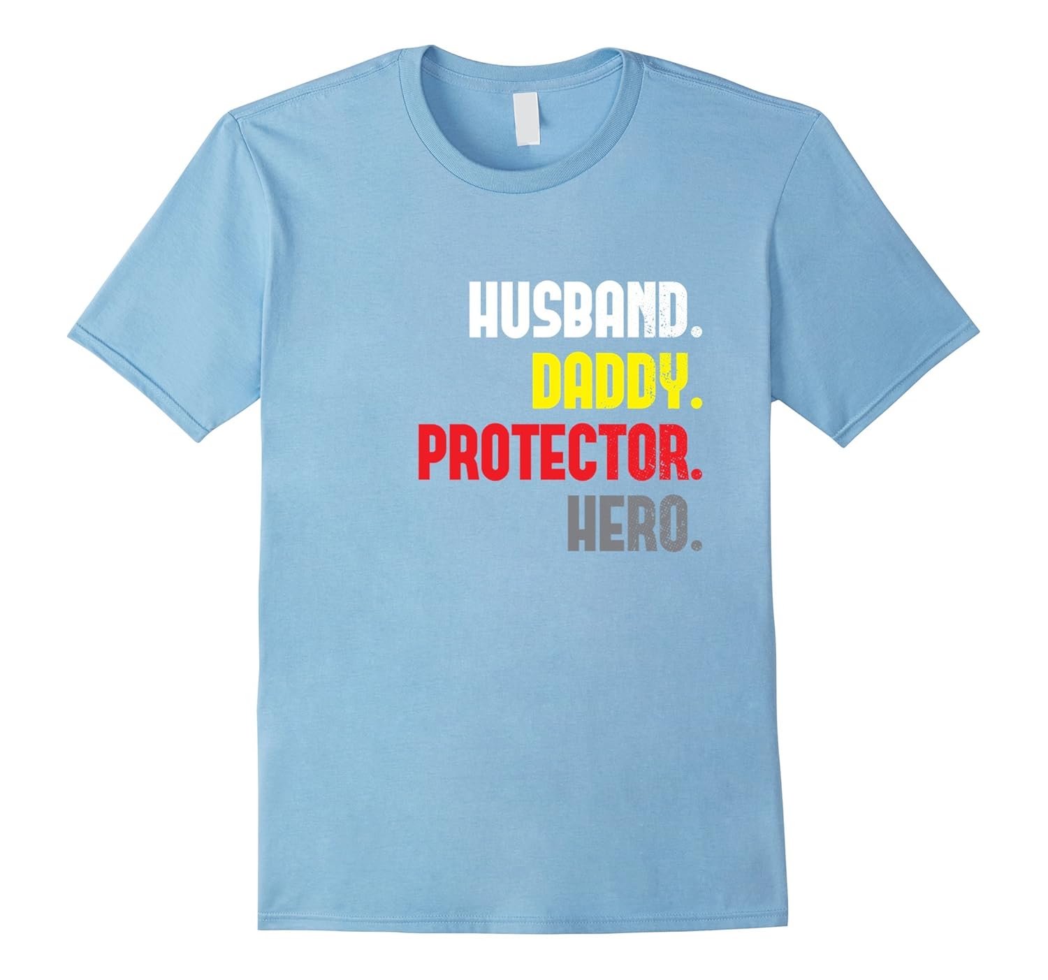 Mens Husband Daddy Protector Hero New Dad Gifts T Shirt-anz