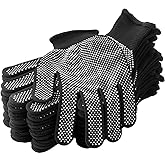 COOHORN 12Pairs Work Gloves Anti-slip Knitted Stretchy Cloth Glove Thin Moist Glove Liners