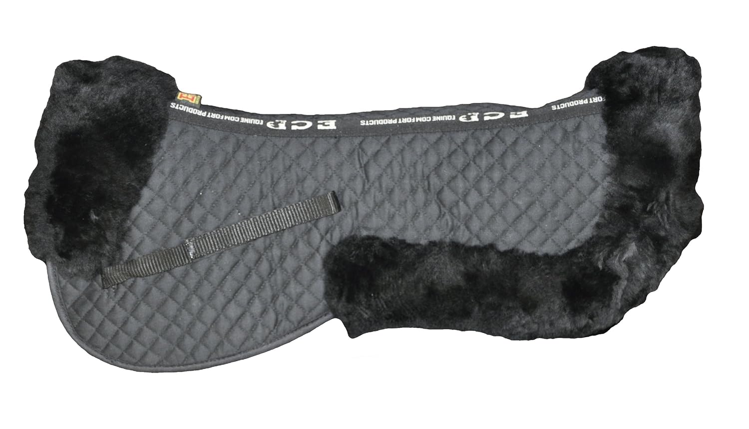 ECP Sheepskin Deluxe Half Saddle Pad Medium Black