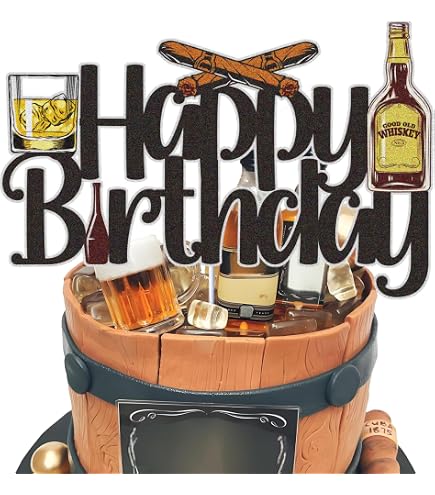 thumbnail image 2 of Kaoenla Vintage Since 1965 Aged To Perfection Cake Topper -Black Glitter Cake Topper-Celebrating 60th Birthday/60th Anniversary Party Decoration(60th... 2 of 13