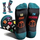 TI-EDC Nerdy Gifts for Men, Valentines Day Funny gift for book lovers, Cozy socks for men and women, Galentines Day Gifts for Women Men, Bookish Gift for Book Lover Nerdy