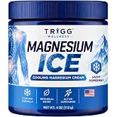 Magnesium Ice - Magnesium Cream - Cooling Formula with Arnica, Aloe, Lavender - Hands, Legs, Foot &amp; More - Lightweight, Non-Greasy Massage Lotion - Sweet Peppermint Freeze - 4oz