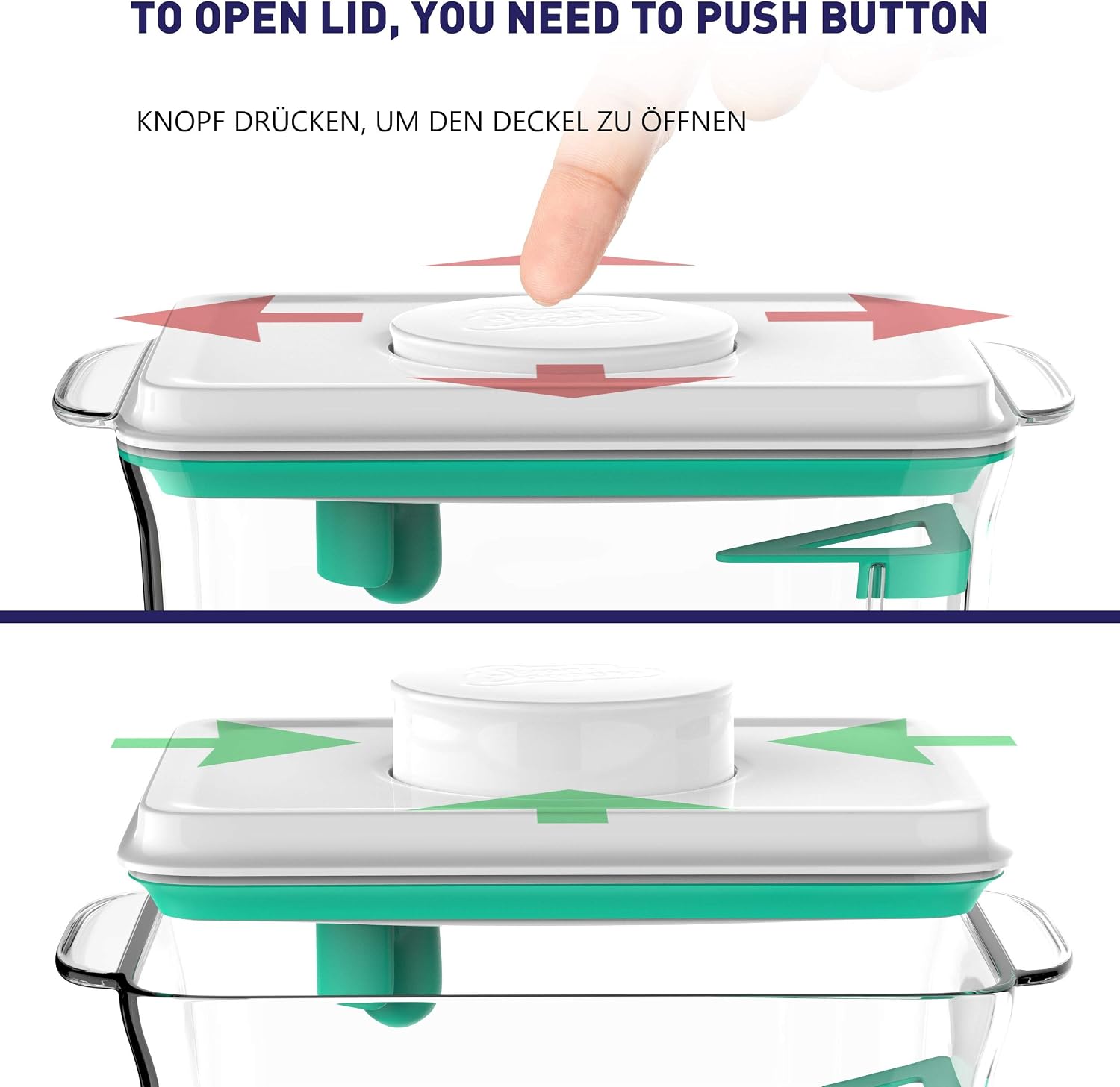 Super Doopers One Touch Baby Milk Powder Dispenser, Airtight Food Storage Container with Lid for Formula Powder Coffee Beans - Image 4