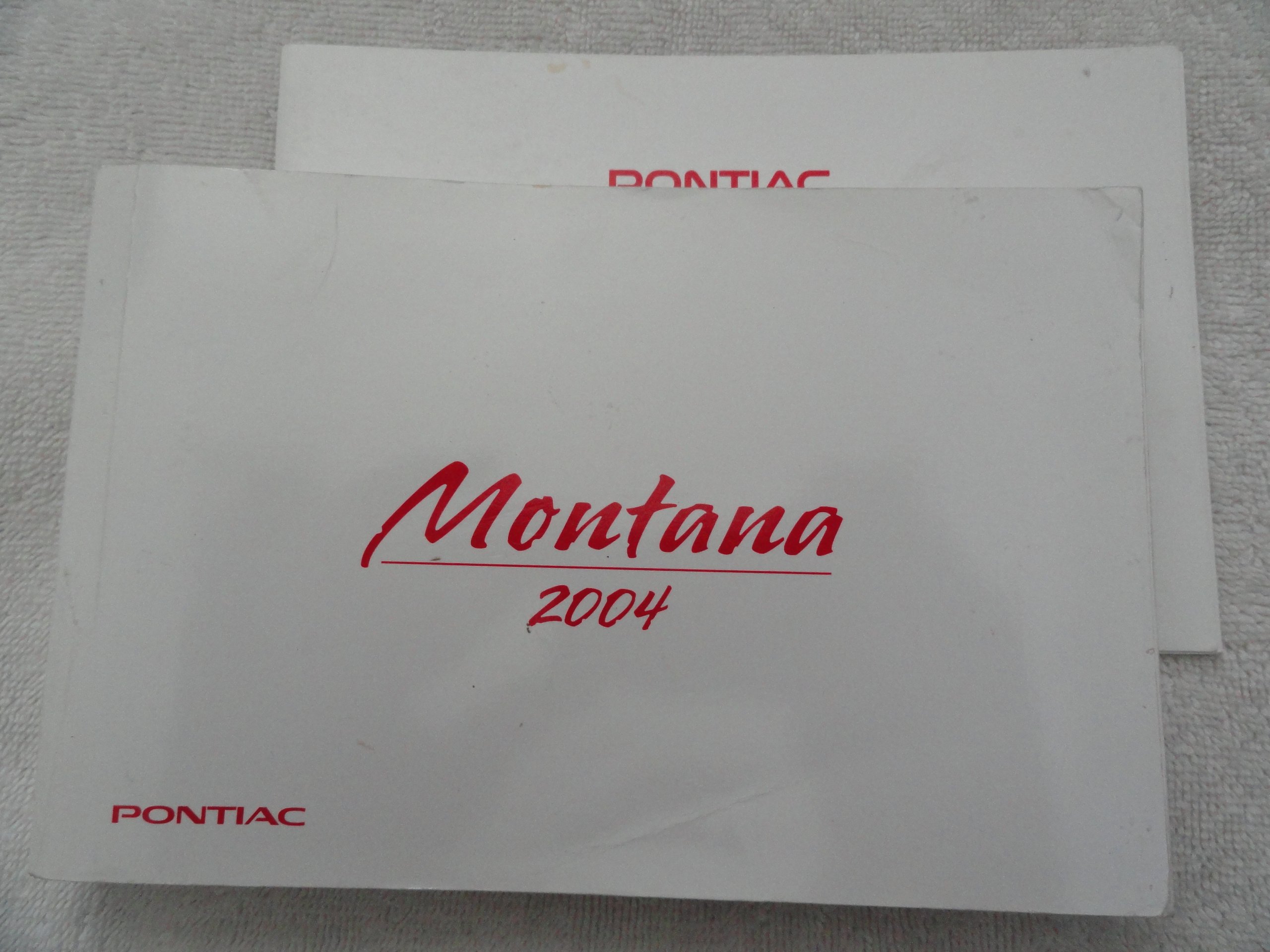 2004 Pontiac Montana Owners Manual