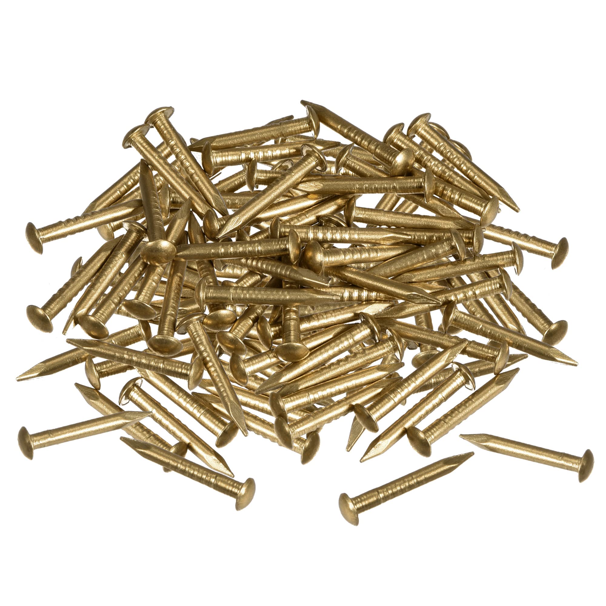 sourcing map Small Tiny Brass Nails 1.5x12mm for DIY Decorative Pictures Wooden Boxes Household Accessories 100pcs