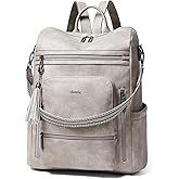 Shrrie Vegan Leather Laptop Backpack for Women 15.6 inch Work Backpack Fashion Travel Backpack Purse for Business College