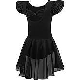 Mecceos Ballet Leotards for Girls Toddler Dance Leotards Short/Long Sleeve Skirt Ballerina Outfits