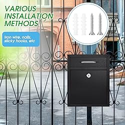 Yaocom Locking Mailbox with Key for Outdoor 10 x 7