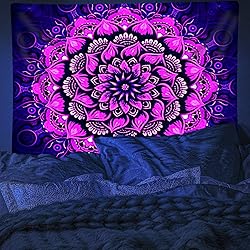 Psyhilar Blacklight Mandala Tapestry Wall