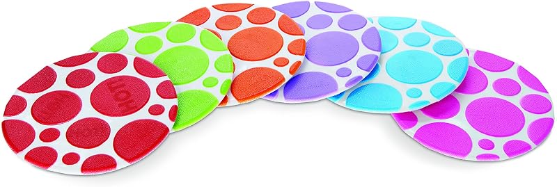 Munchkin Non-Slip Grippy Dots Bath Mat Pack of 6 with White Hot Tech