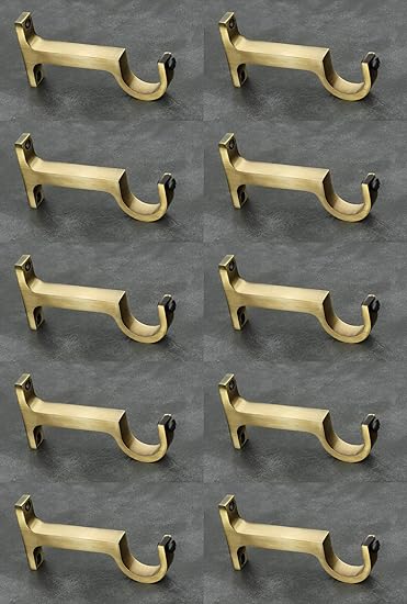 Wsk Best Range Collection Brass Antique Curtain Bracket Support