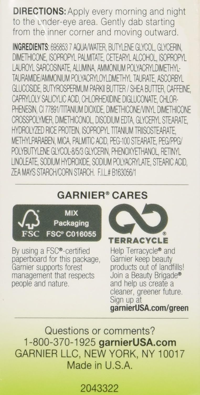 Garnier SkinActive Ultra-Lift Anti-Wrinkle Eye Cream with Pro-Retinol 0.5 oz: Beauty