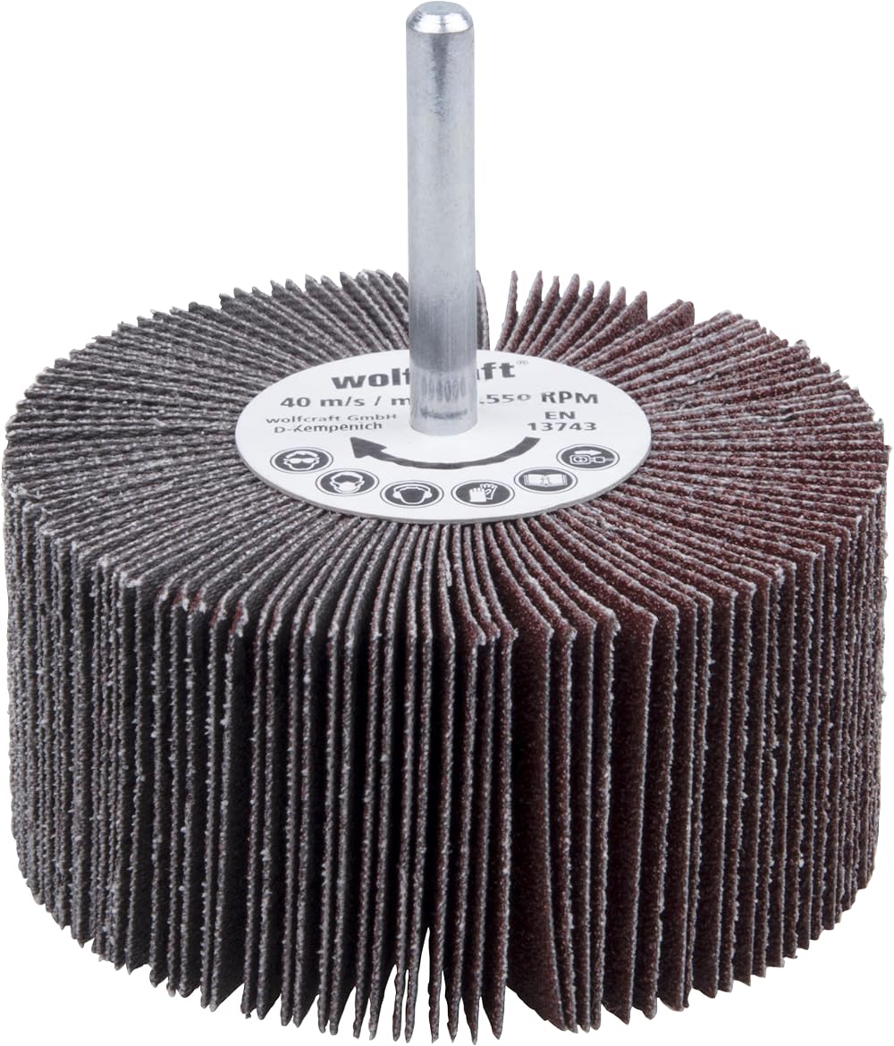 Wolfcraft Rotary Flap Wheel Sander I 2034000 for Drills Wood Plastic Metals